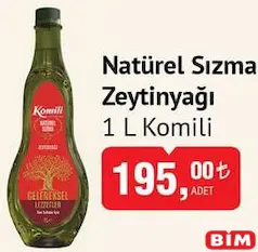 KOMİLİ NATÜREL SIZMA ZEYTİNYAĞI 1 L